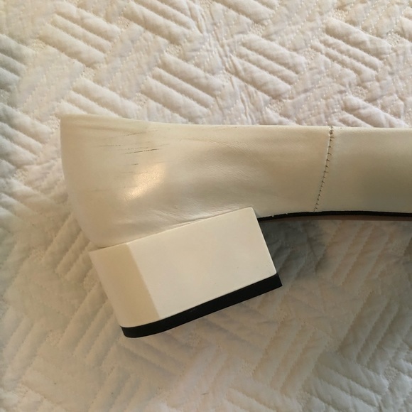 L’INTERVALLE white leather kitten heels 9 - Picture 6 of 8